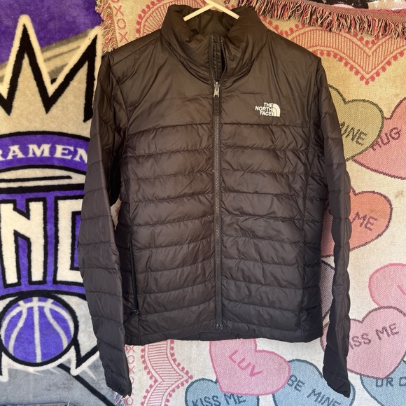Size M - The North Face Black Minoqua Flare Men's 550 Down Puffer Jacket - Picture 1 of 9